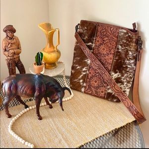 American Darling Tooled Front Cowhide Concealed Carry Crossbody